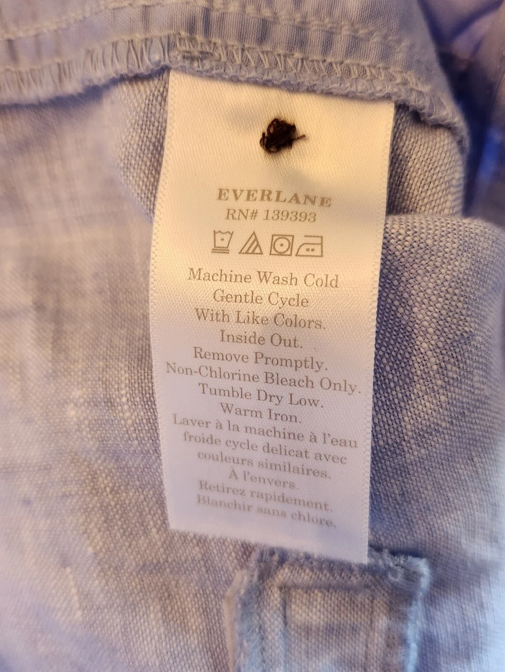 NEW Everlane The Way High Linen Drape Pant Blue Size 16 - Picture 6 of 7